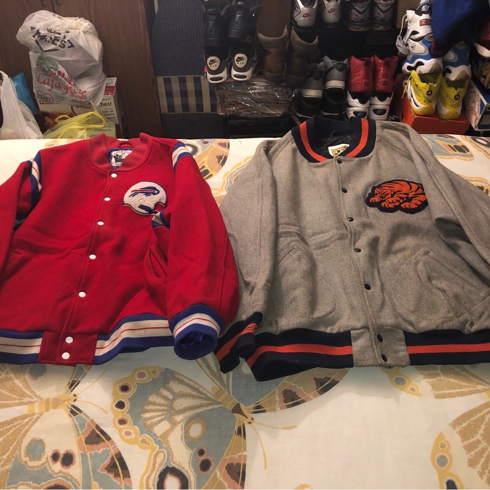 MITCHELLNESS AUTHENTIC THROWBACKS HEAVY WOOL JACKETS TEAM JACKETS